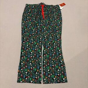 Old Navy x Disney Pajamas Bottoms Size XL Green Holiday Festival‎ Christmas